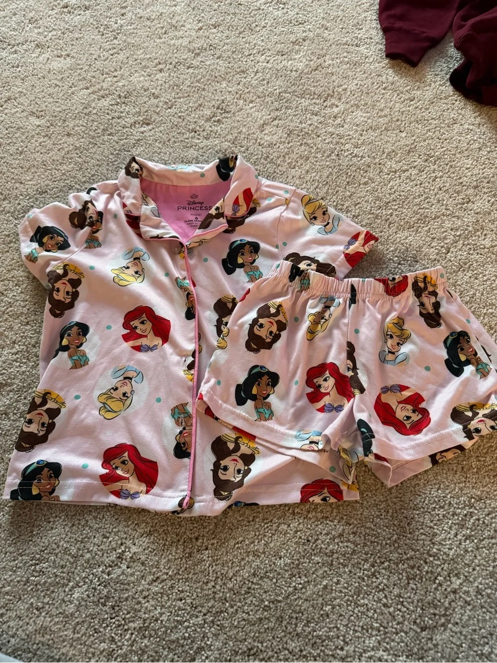 Disney Pink Princess Short Pajama Set